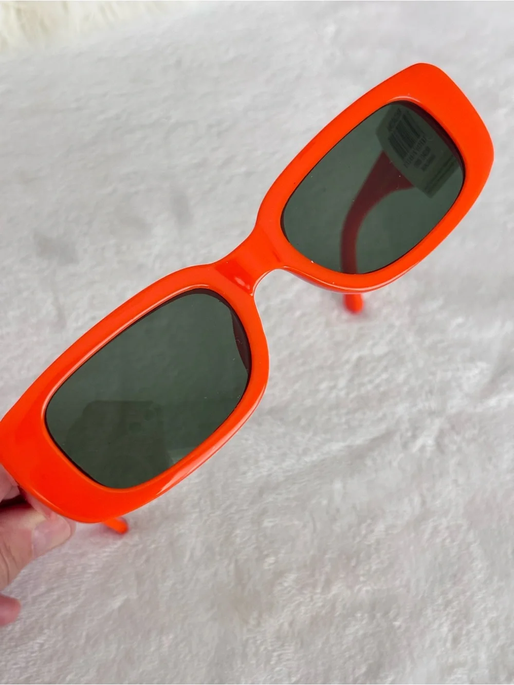 AIRE Ceres Neon Orange Unisex Rectangular Sunglasses--NWT